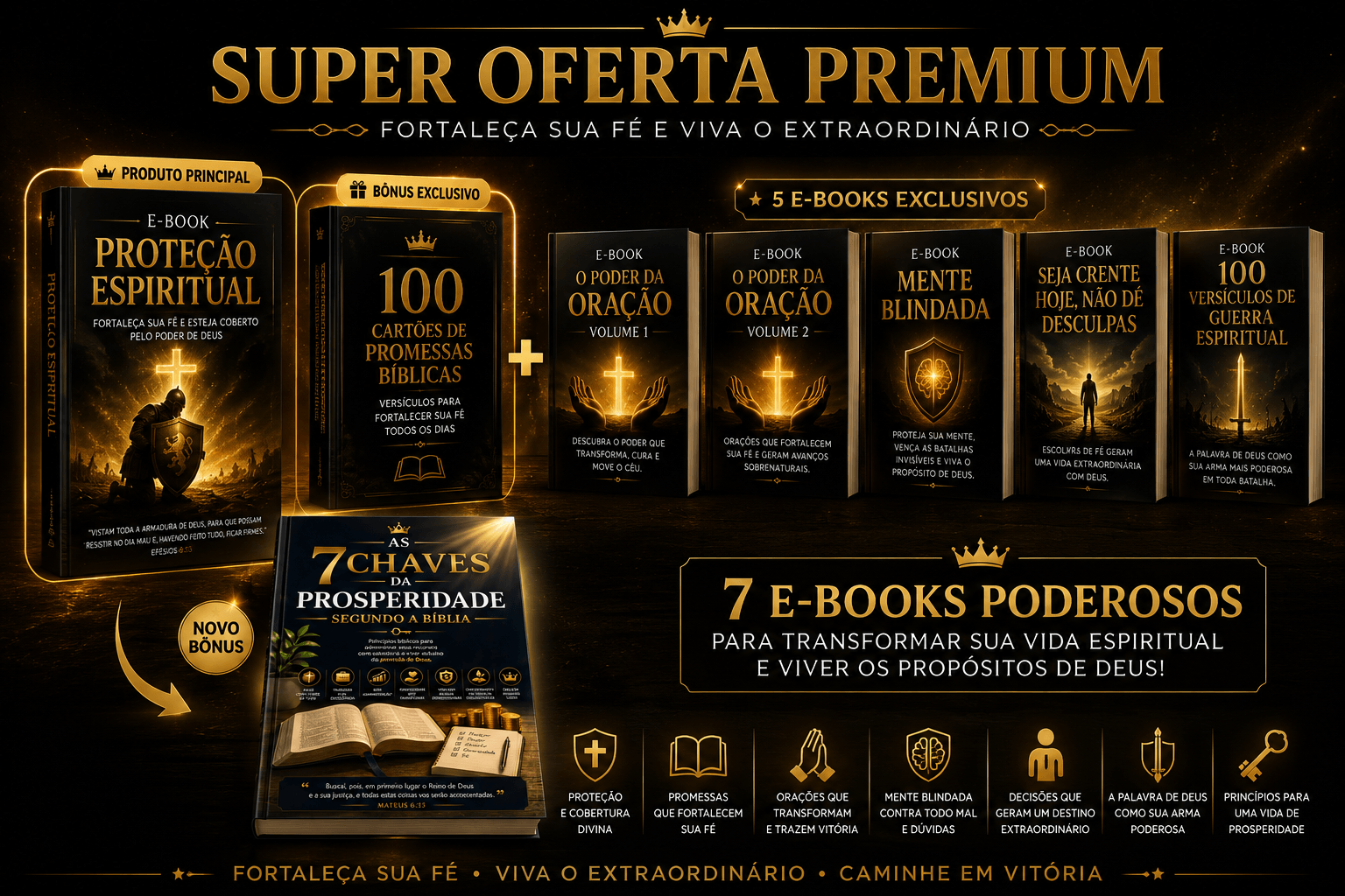 Super Oferta Premium — 7 e-books poderosos para transformar sua vida espiritual