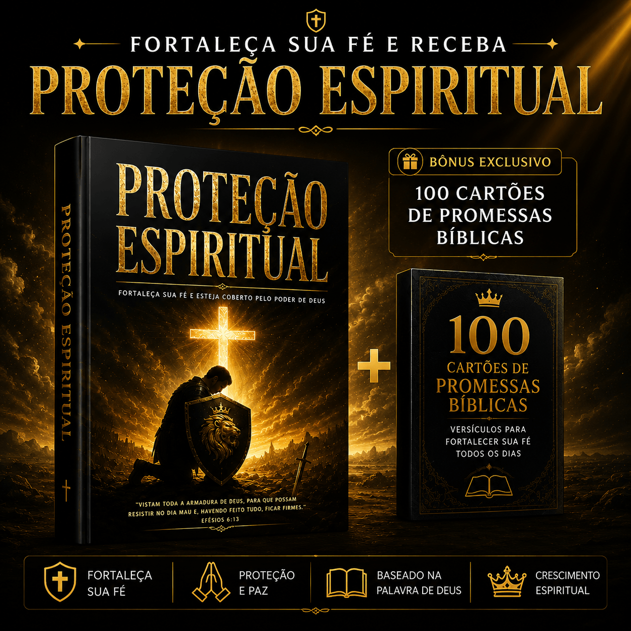 Proteção Espiritual + 100 Cartões de Promessas Bíblicas